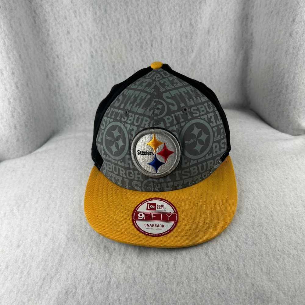 New‎ Era Hat Pittsburgh Steelers Men M/L Black Yellow Snapback NFL 9FIFTY Cap